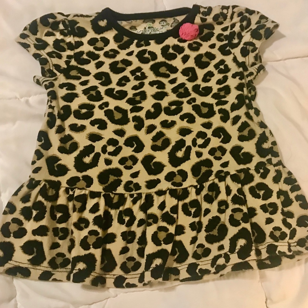 Jumping Beans 12M Cute Leopard Print With Pink App